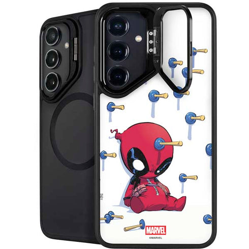 Marvel Deadpool Babypool Playing Galaxy S25 Kickstand Case